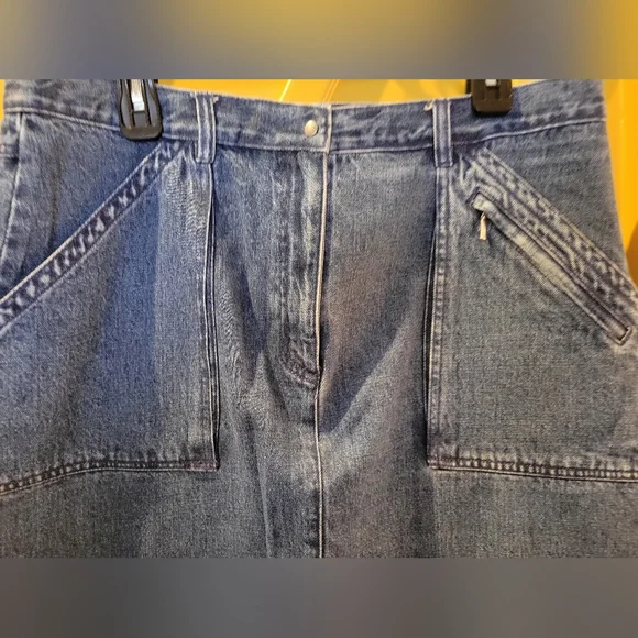 Woolrich Blue Denim Maxi Skirt - Picture 2 of 8
